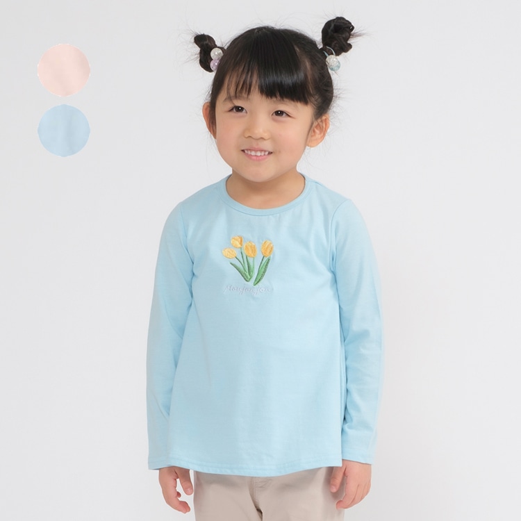 お花刺繍長袖Ｔシャツ | 子供服の通販はこどもの森 - メーカー直営公式