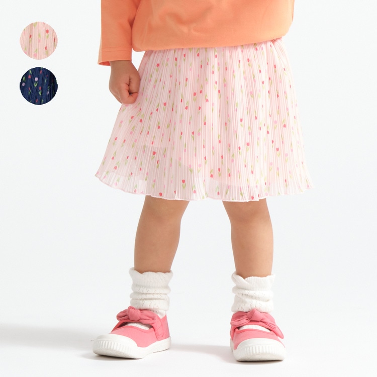 シフォン小花柄プリーツスカート | 子供服の通販はこどもの森 - メーカー直営公式