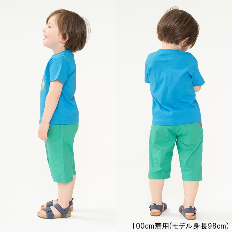 ストレッチダンプ無地6分丈ハーフパンツ | 子供服・ベビー服の