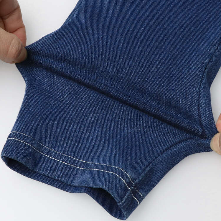 Denim knit 3/4 length pants