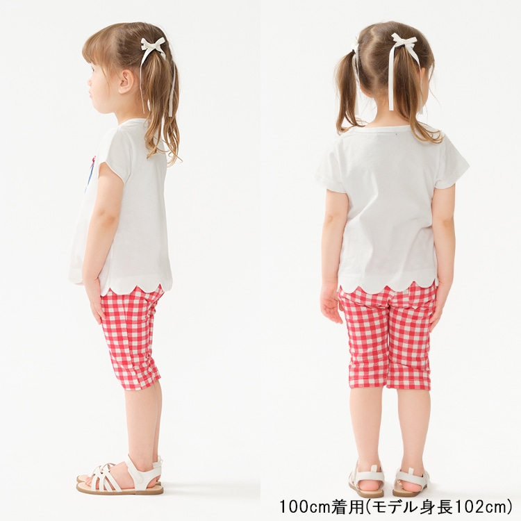 ストレッチダンプ無地6分丈ハーフパンツ | 子供服・ベビー服の