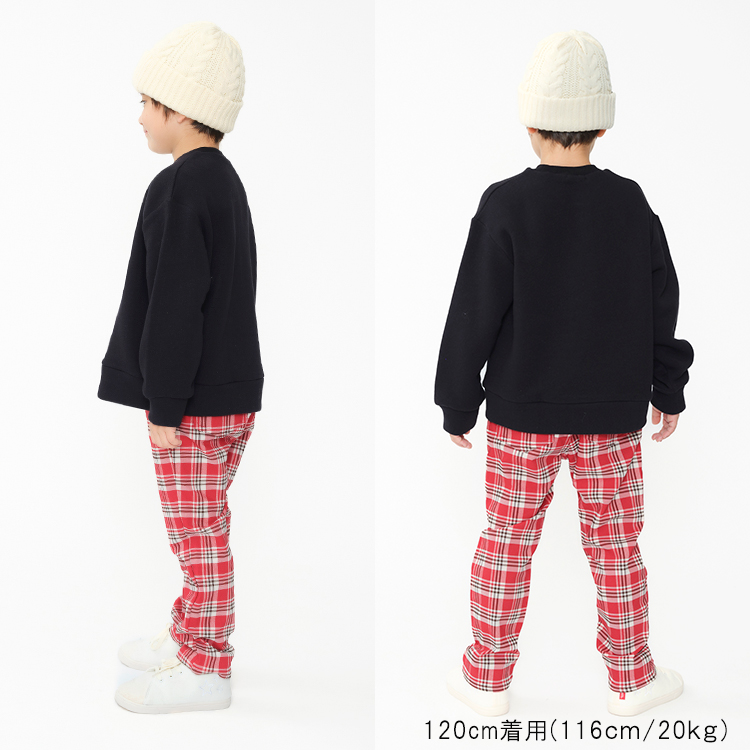 [WEB exclusive] Soft and fluffy fleece-lined star print sweatshirt