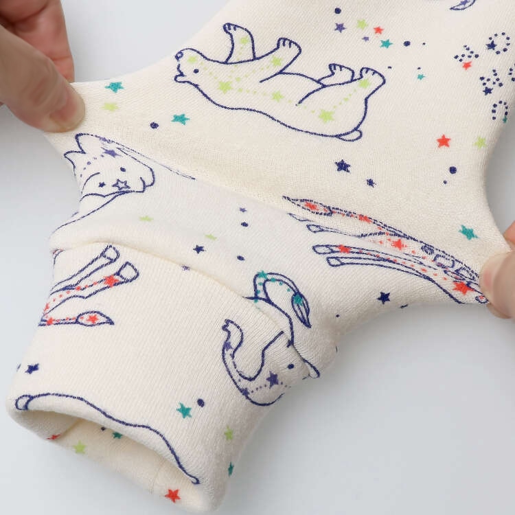 [Online only] Fluffy fleece-lined animal constellation pattern sweatshirt