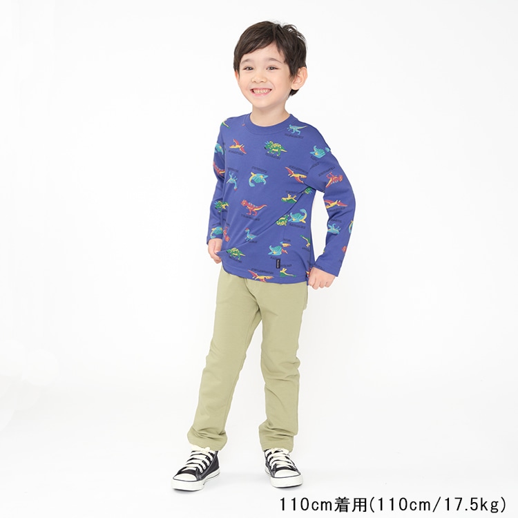 Dinosaur print long sleeve T-shirt