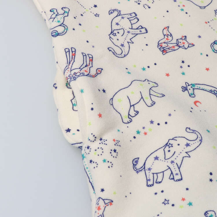 [Online only] Fluffy fleece-lined animal constellation pattern dress