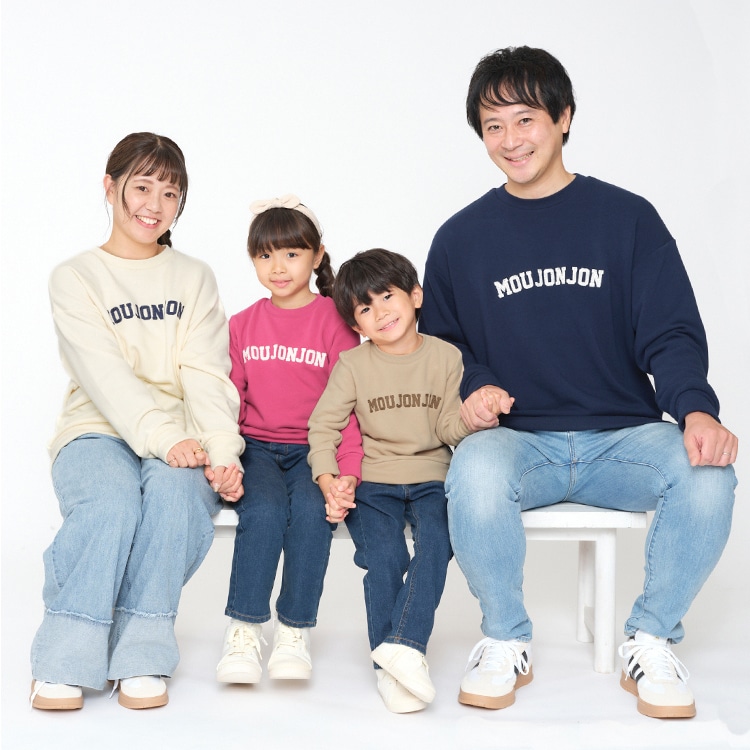 [WEB exclusive] [Adult size] Soft and stretchy fleece logo embroidered sweatshirt