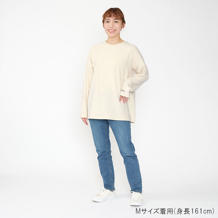 [Adult size] Ripple plain raglan long sleeve T-shirt