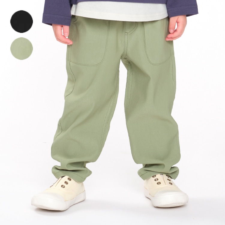 素色斜紋褲（卡其綠，120cm）