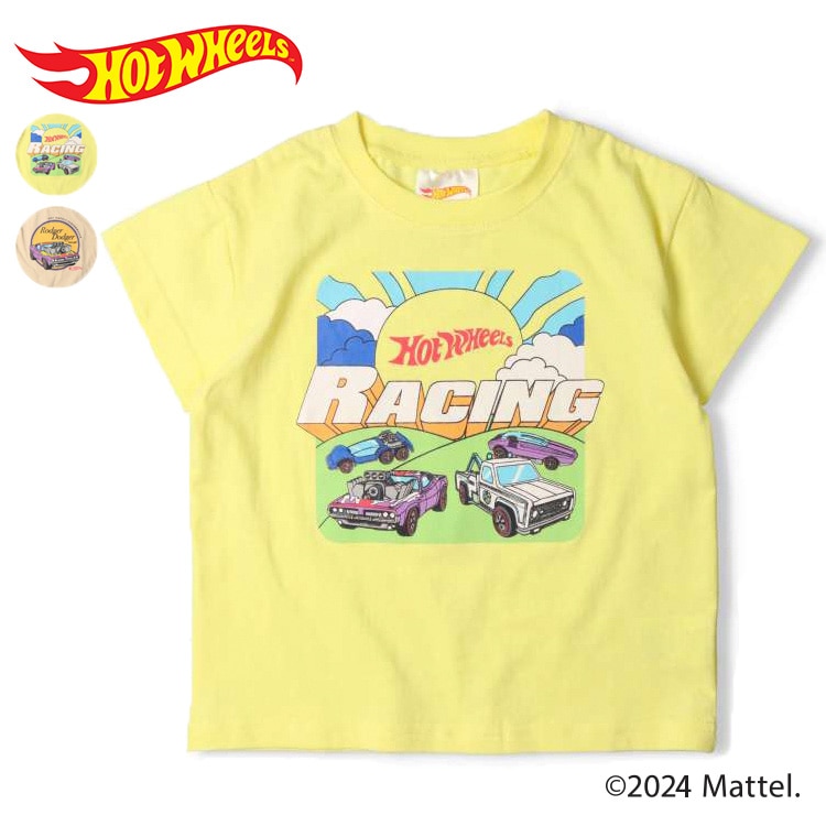 [Hot WHeeLs] Hot Wheels car print short-sleeved T-shirt (yellow, 110cm)