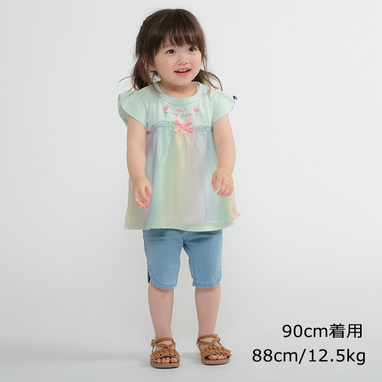 HI！MY ZOO】フラミンゴプリントチュール切替Ｔシャツ | 子供服の通販