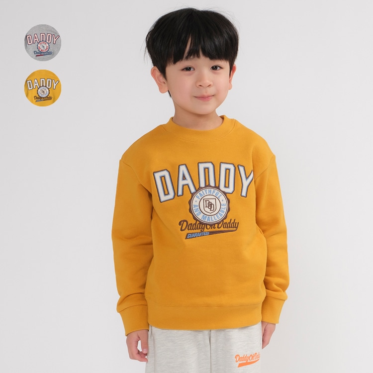 *Logo applique fleece sweatshirt (yellow, 130cm)