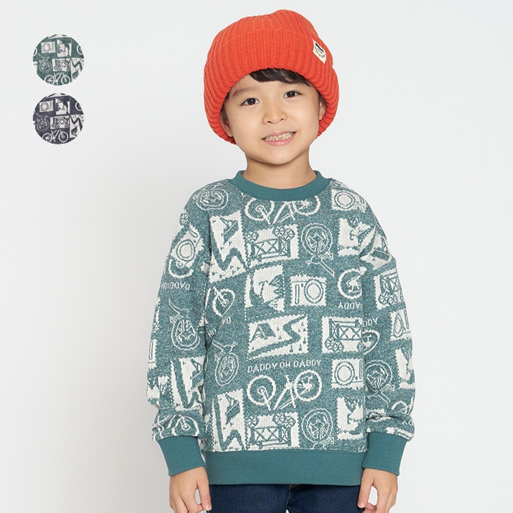 Outdoor motif pattern sweatshirt (con, 130cm)
