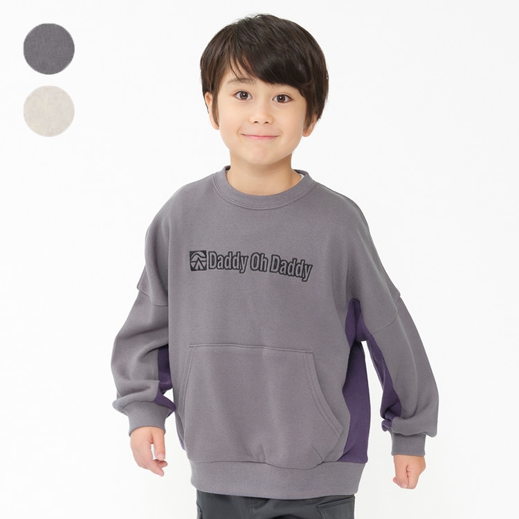 Side color fleece sweatshirt